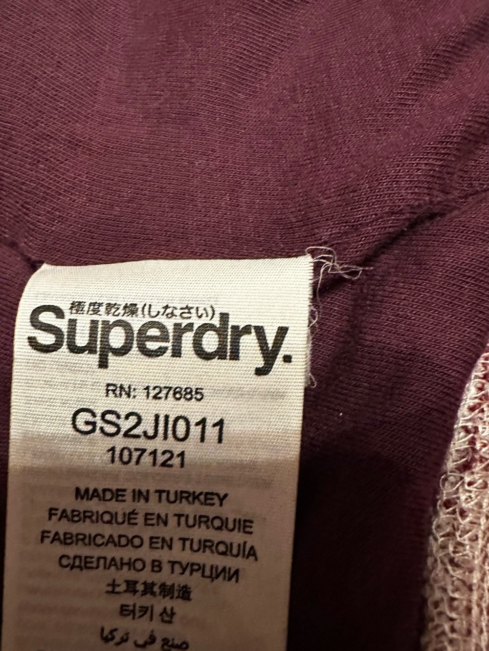 Superdry Women’s Marled Mauve Zip-Up hoodie - Picture 3 of 9